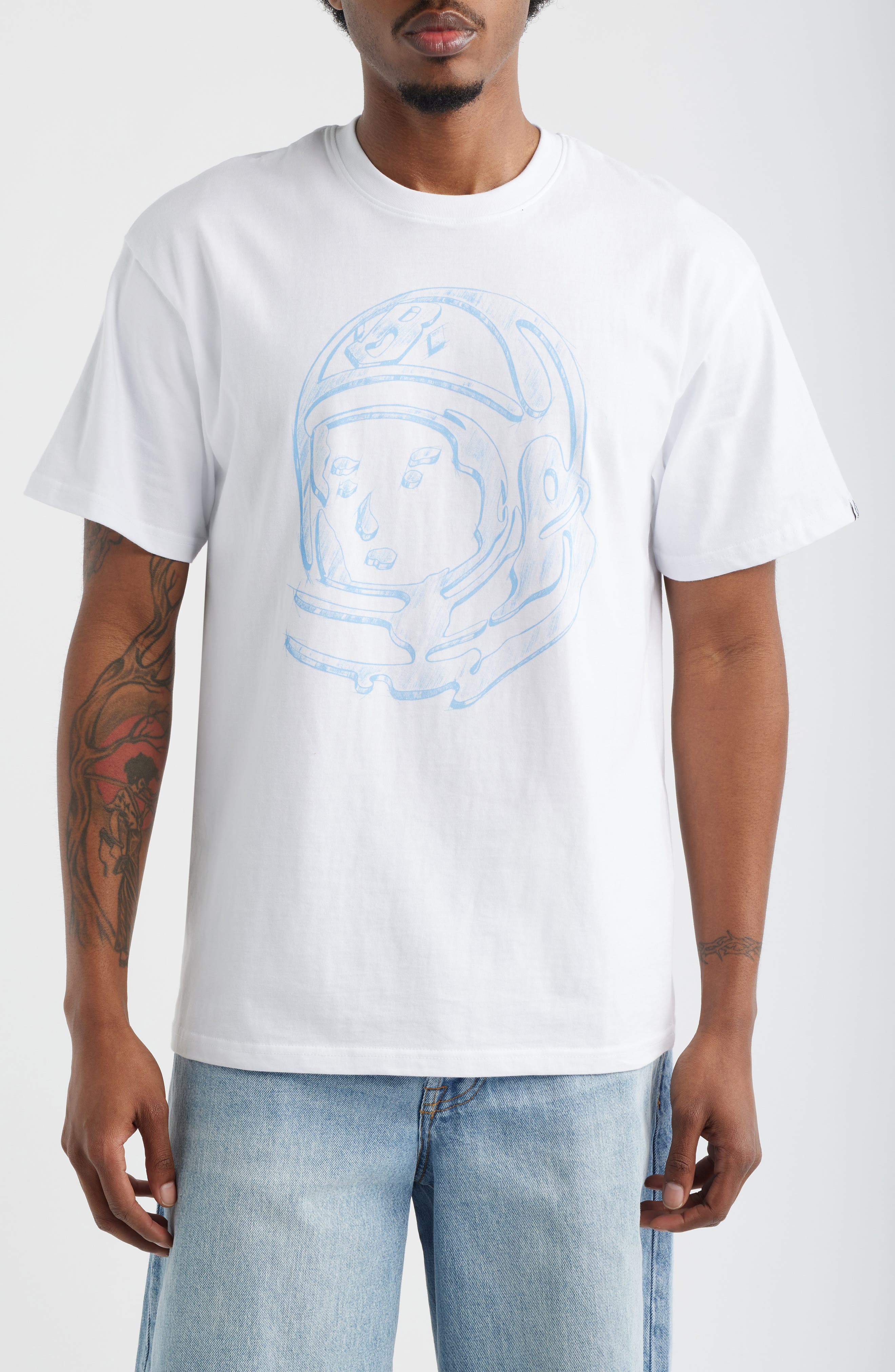 Helmet Sketch Graphic T-Shirt - image 3