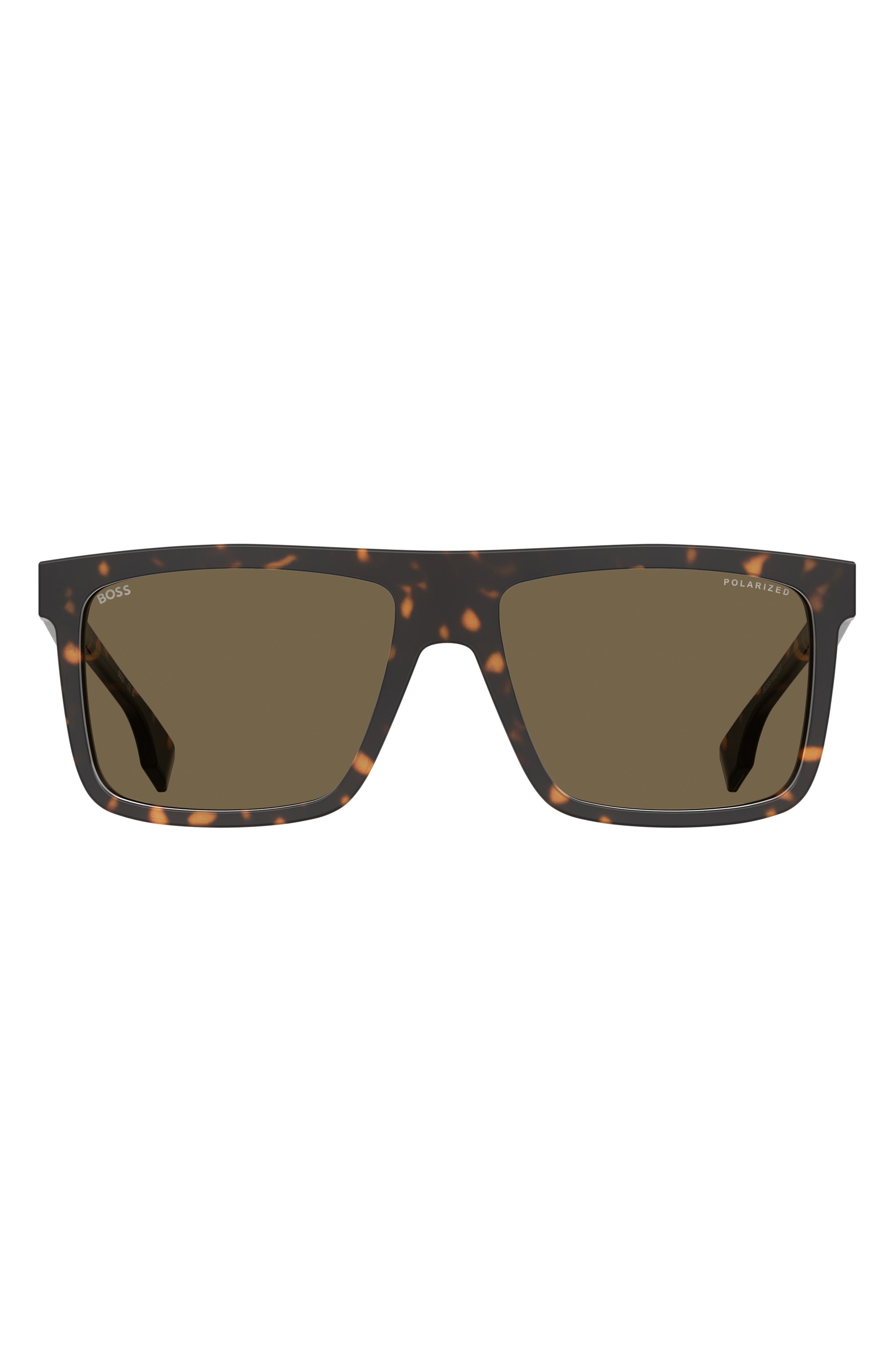 BOSS 59mm Polarized Square Sunglasses