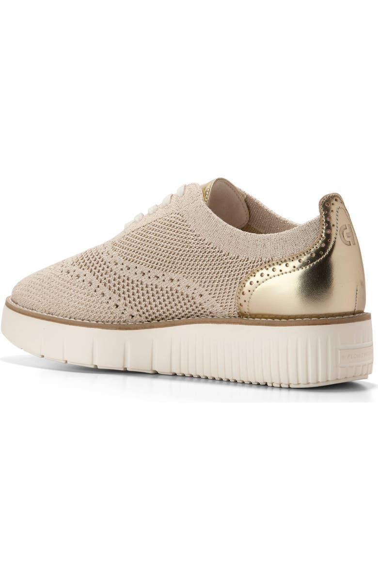 Cole Haan Grand City Platform Oxford, Alternate, color, Rye/Gold Metallic Knit/Ivory