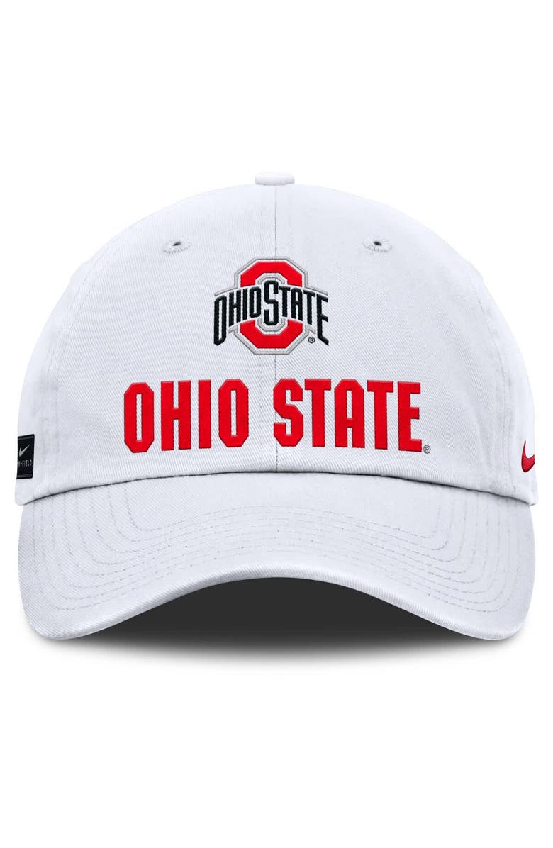 Nike Men's Nike White Ohio State Buckeyes 2025 Sideline Club Adjustable Hat, Alternate, color, 
