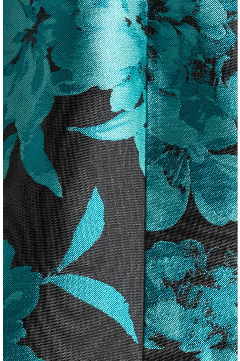 Floral Open Front Blazer, Alternate, color, BOTTLE TEAL MLT