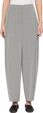 Lafayette 148 New York Cooper Pleated Houndstooth Barrel Leg Pants