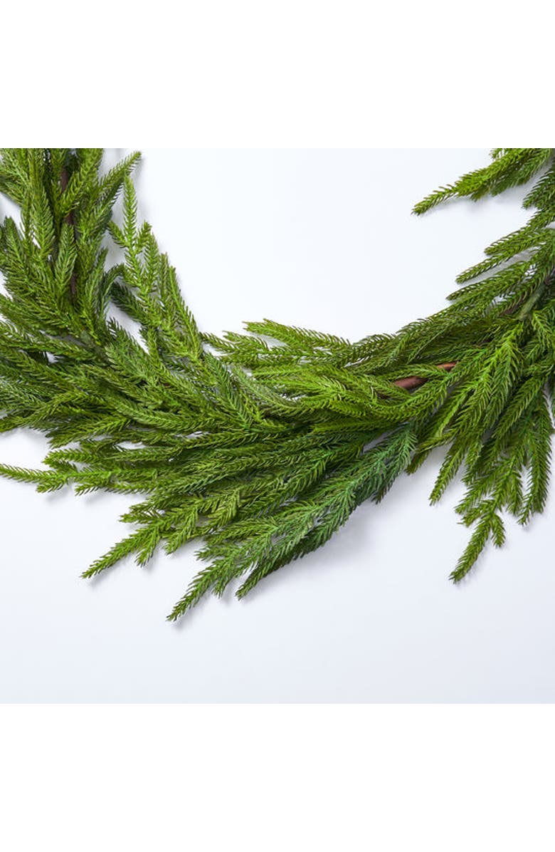 Darby Creek Trading Real Touch Norfolk Pine Christmas Holiday Front Door Garland Table Runner, Alternate, color, Green 5Ft