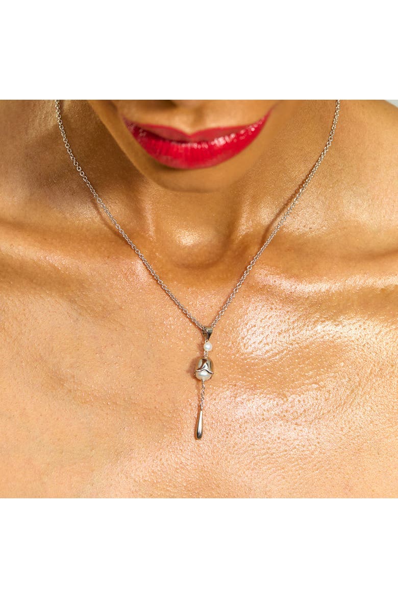 Lily of the Valley Pendant, Alternate, color, Sterling Silver