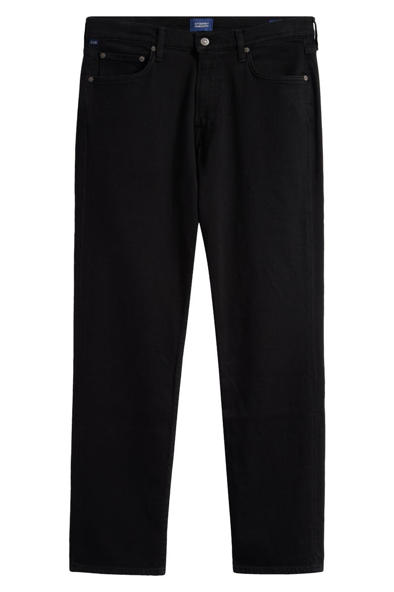 Elijah Relaxed Straight Leg Stretch Cotton & Cashmere Jeans, Alternate, color, STARLESS BLACK