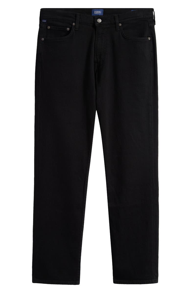 Citizens of Humanity Elijah Relaxed Straight Leg Stretch Cotton & Cashmere Jeans, Alternate, color, Starless Black