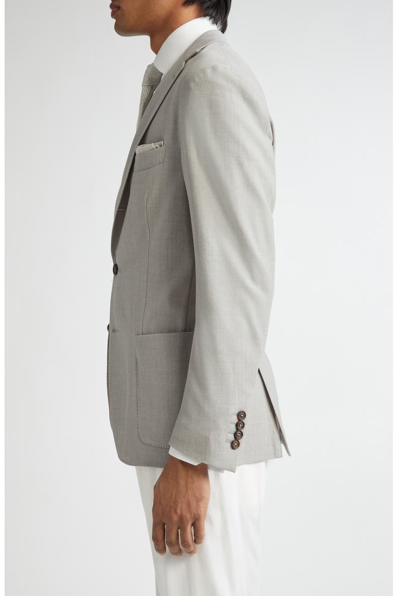 Single Breasted Stretch Wool Sport Coat, Alternate, color, 13 LIGHT MELANGE GREY