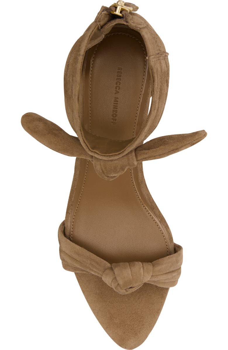 Rebecca Minkoff Bow Ankle Strap Sandal, Alternate, color, Praline