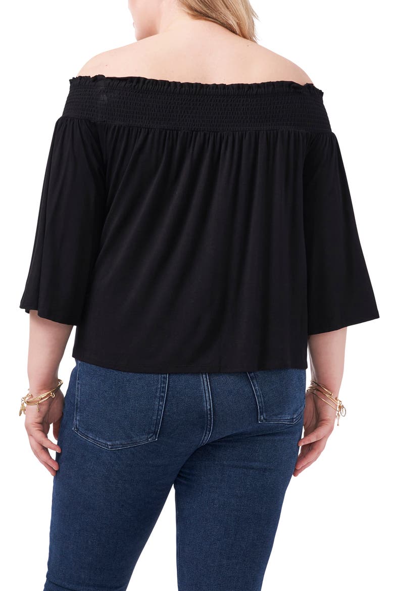 Off the Shoulder Knit Top, Alternate, color, RICH BLACK