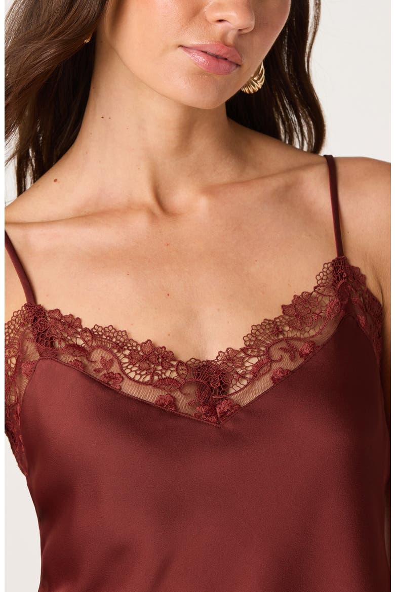 Yulissa Lace Trim Camisole, Alternate, color, RUST