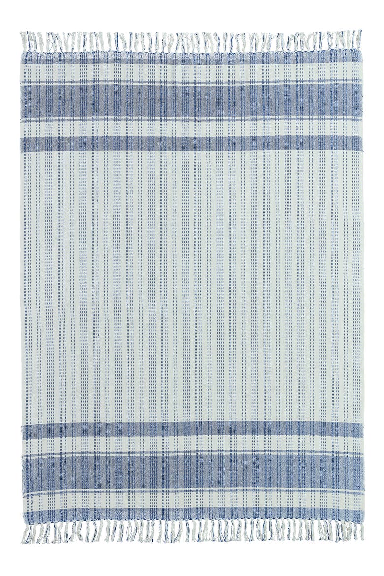 Charleston Cotton Throw Blanket, Alternate, color, BLUE