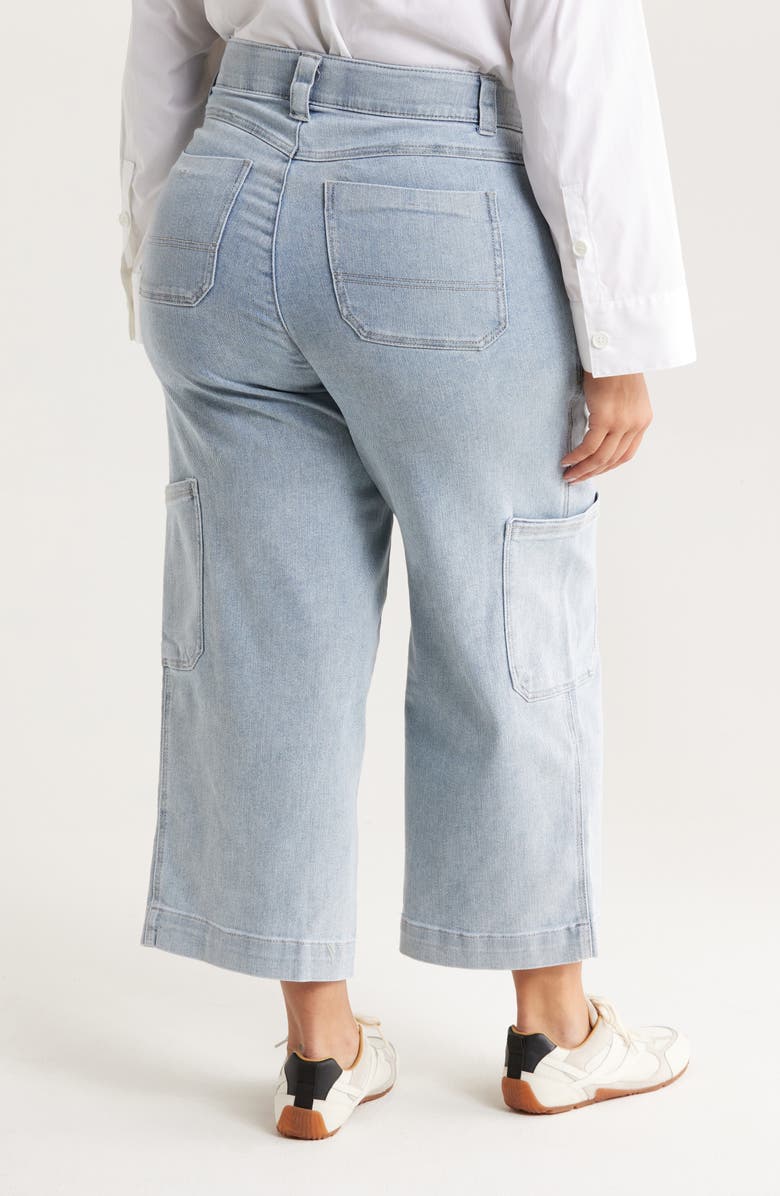 Democracy Crop Wide Leg Carpenter Jeans, Alternate, color, Light Blue