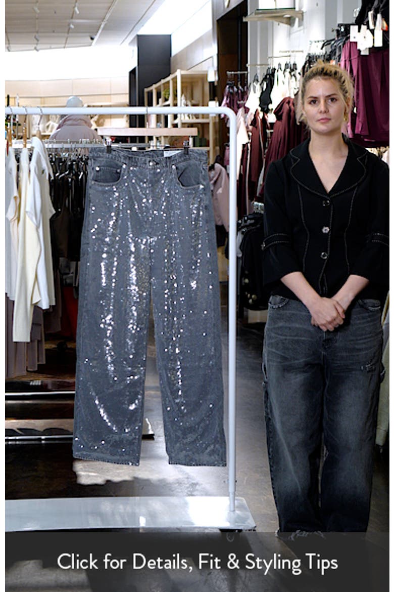 Shea Sequin Straight Leg Jeans video