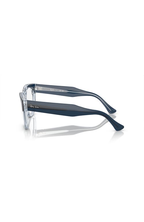 Ray Ban Ray-ban 50mm Square Optical Glasses In Blue