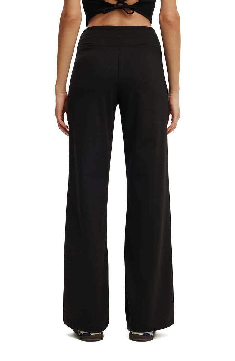 COTTON ON BODY Women's Active Ultra Soft Tie Front Wide Leg Pant, Alternate, color, Black