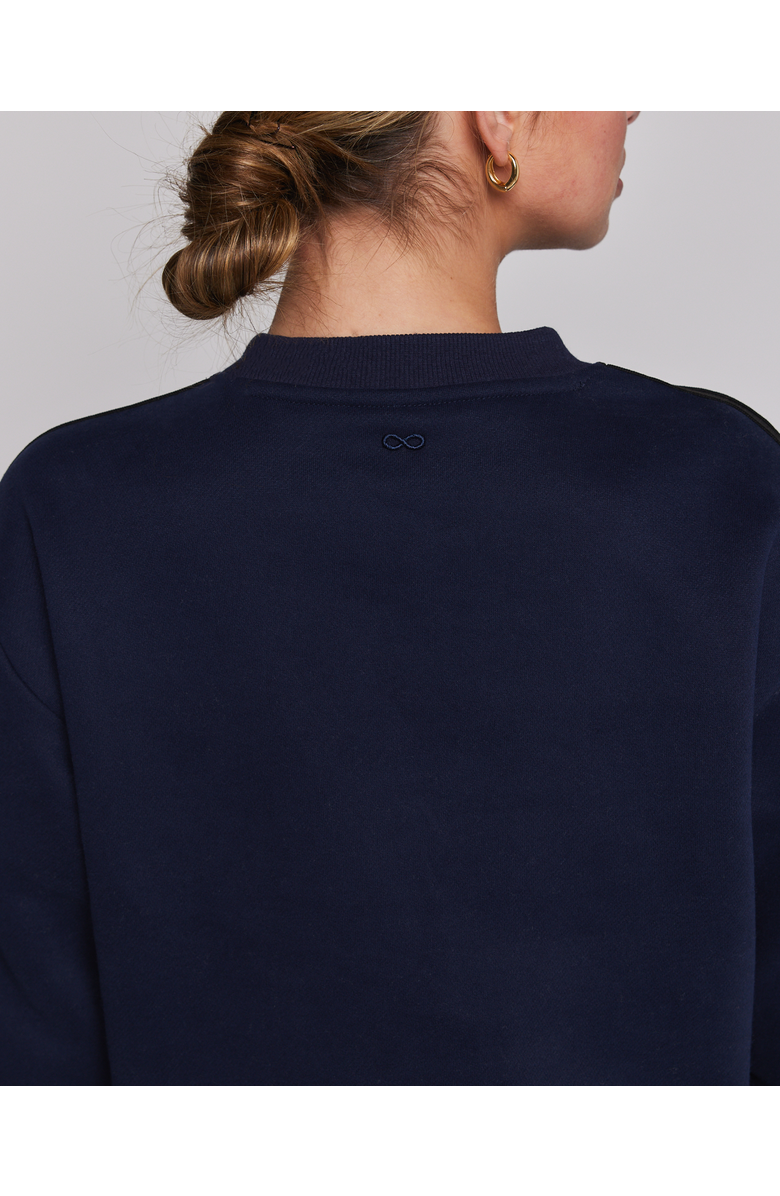 Rebody Active Sideline Fleece Sweatshirt, Alternate, color, True Navy/Black