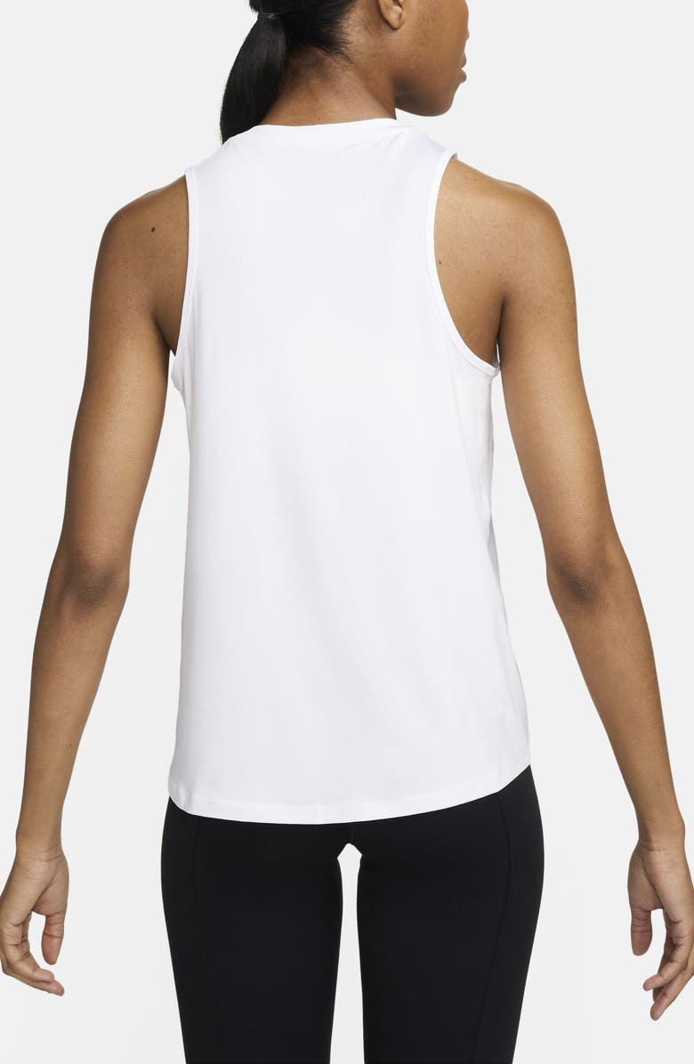 Nike One Dri-FIT Tank, Alternate, color, 100 White/Black