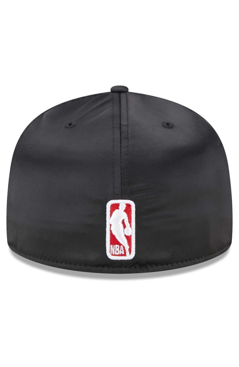 New Era Men's New Era White Chicago Bulls Throwback Satin 59FIFTY Fitted Hat, Alternate, color,