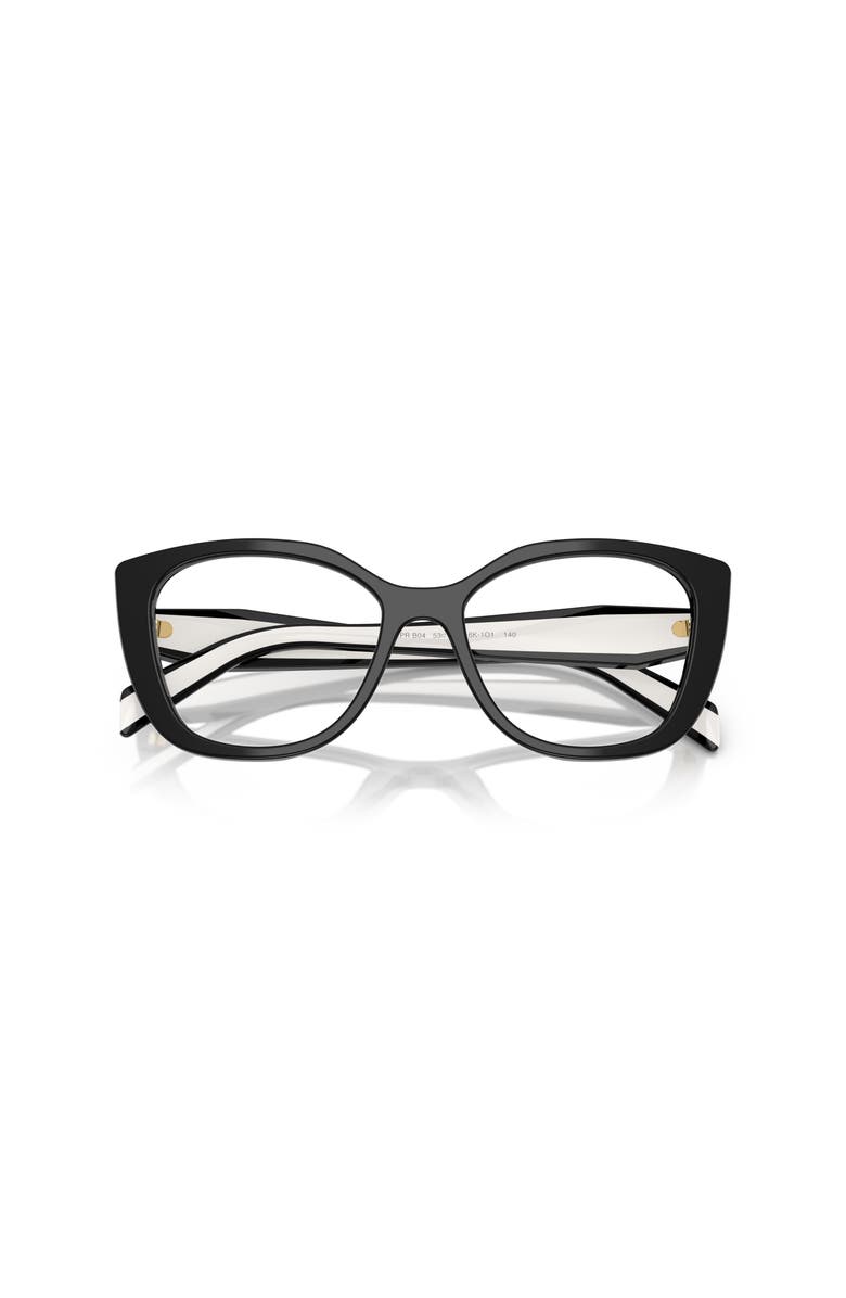 Prada 53mm Cat Eye optical glasses, Alternate, color, Black