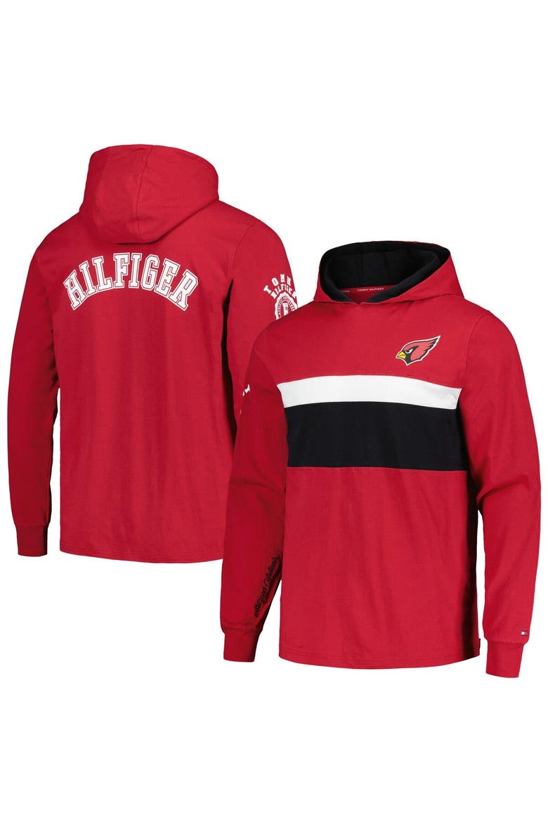 Men's Tommy Hilfiger  Cardinal Arizona Cardinals Morgan Long Sleeve Hoodie T-Shirt, Main, color, Cardinal