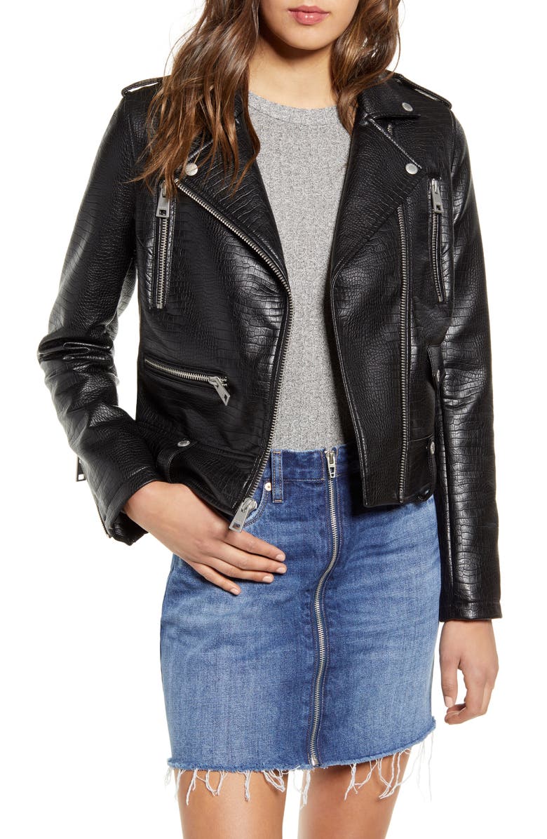 Levi's <sup>®</sup> Faux Leather Moto Jacket, Main, color,