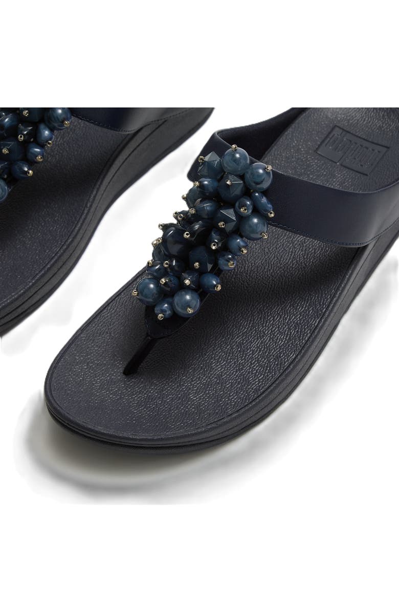 FitFlop Fino Bead Cluster Sandals, Alternate, color, Midnight Navy