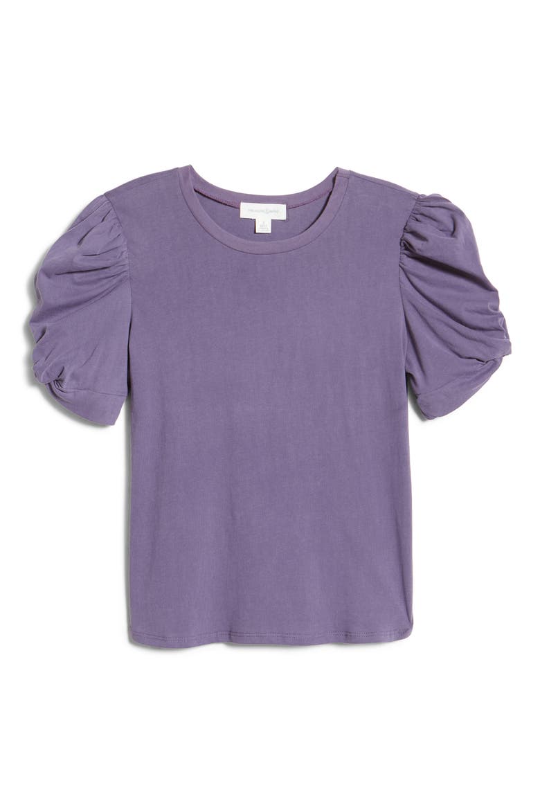 Puff Sleeve T-Shirt, Alternate, color, PURPLE JAM