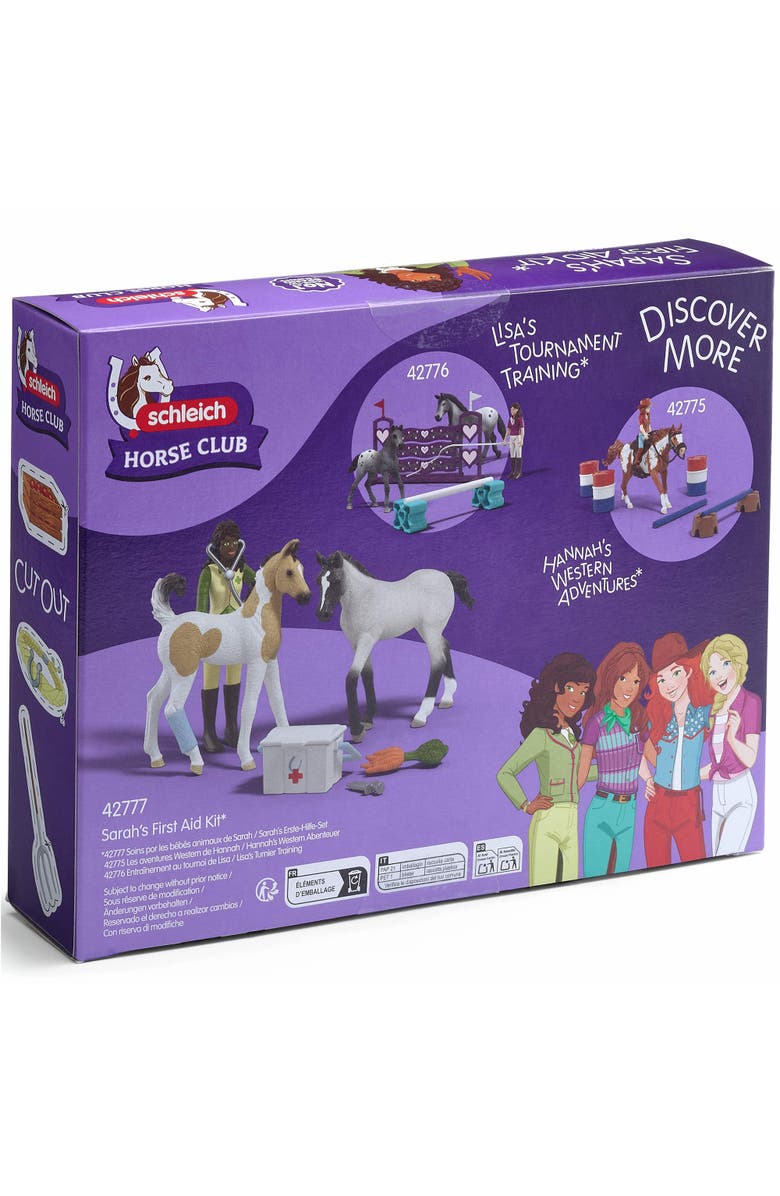 Schleich Horse Club Sarah's First Aid Kit, 8 Piece Animal Medical Toy Playset, Alternate, color, Multicolored