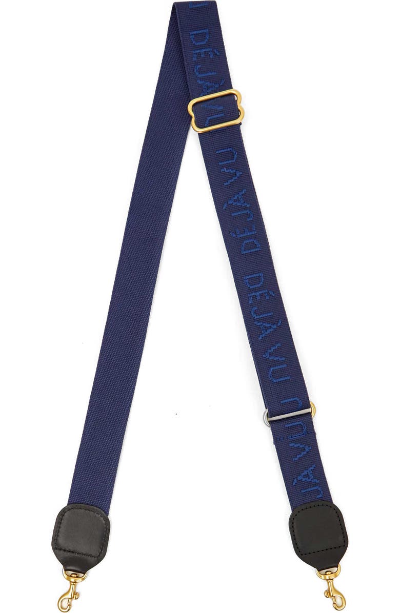 Clare V. Déjà Vu Adjustable Crossbody Strap, Main, color, Navy