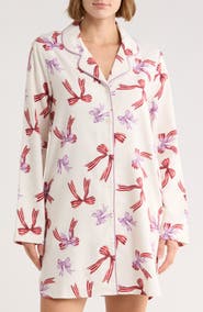 NORDSTROM RACK Print Flannel Long Sleeve Nightgown