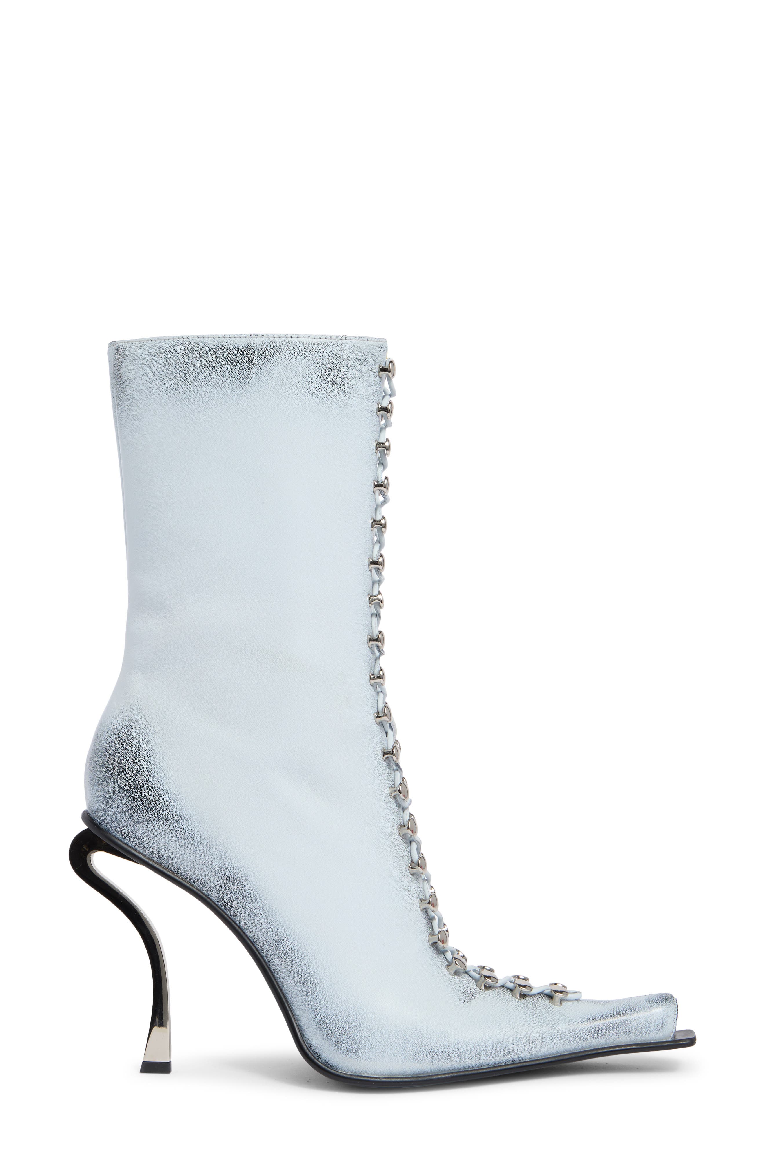 Dauntless Leather Bootie, Alternate, color, WHITE RUBOFF