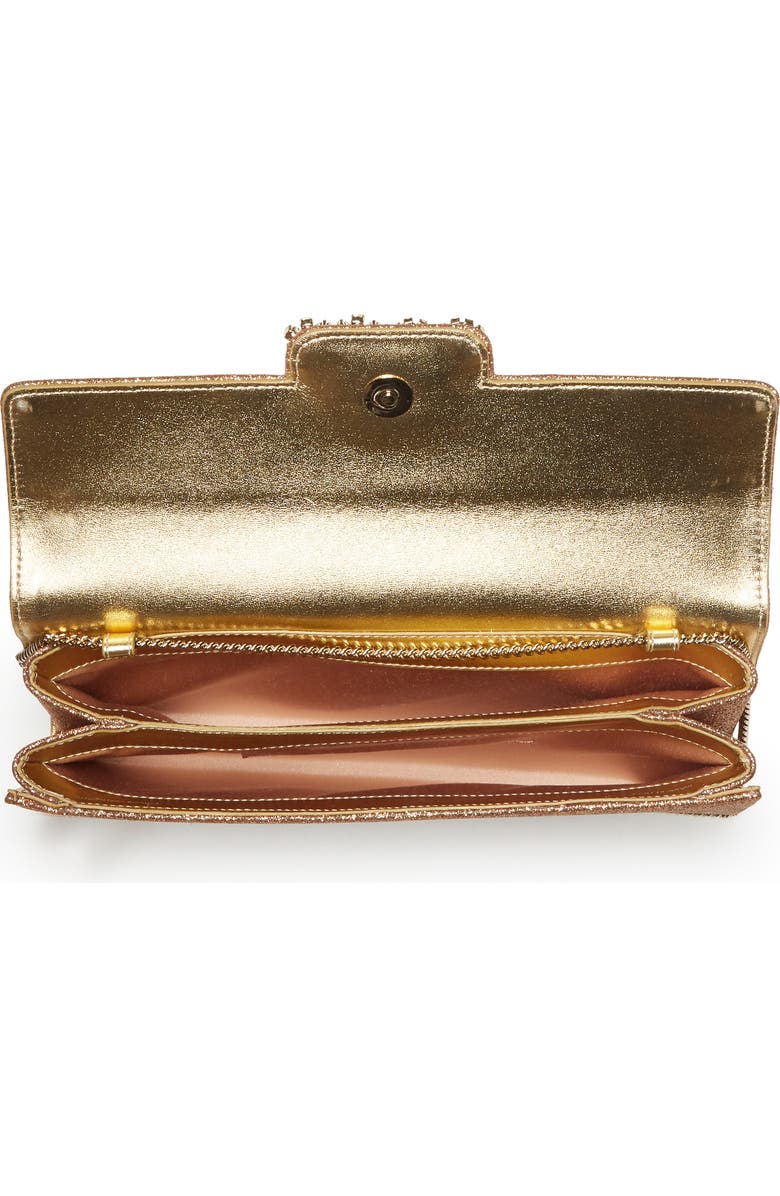 Roger Vivier Crystal Buckle Glitter Shoulder Bag, Alternate, color,