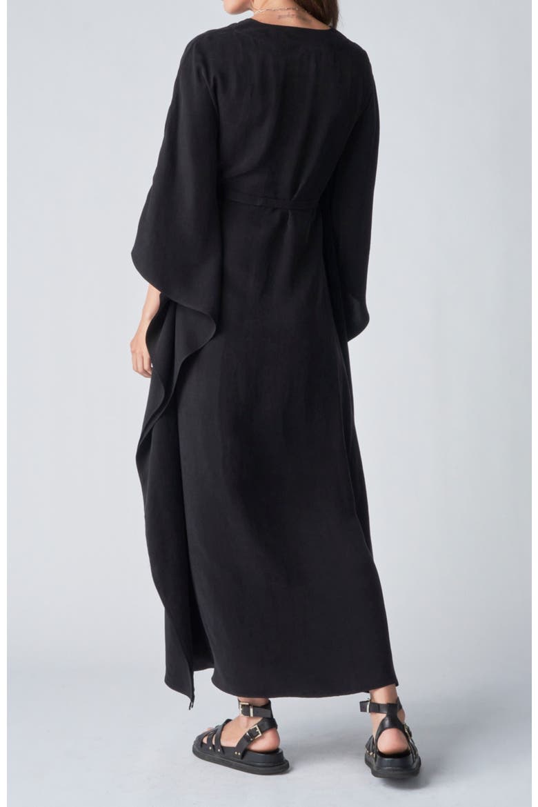Belted Caftan, Alternate, color, Black
