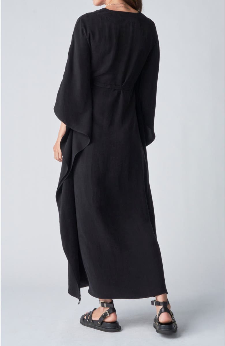 ocean+main Belted Caftan, Alternate, color, Black