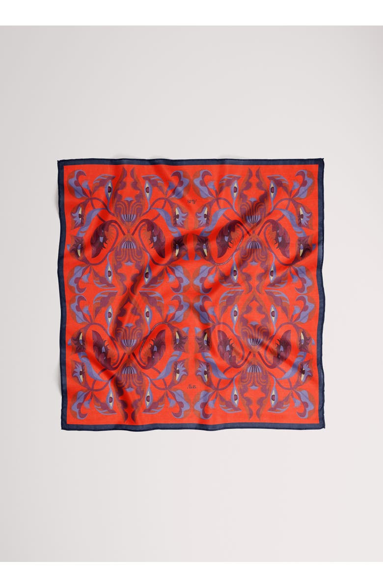 Alas Medium Pure Silk Patterned Scarf, Main, color, Print 'I Bloom You'