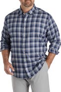 vineyard vines Big & Tall Plaid Tech Twill Sport Shirt