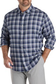vineyard vines Big & Tall Plaid Tech Twill Sport Shirt