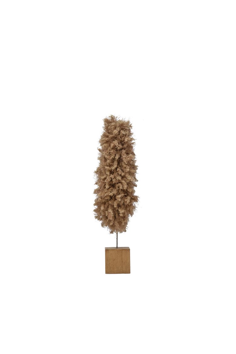 Fabric Yarn Tree with Wood Base, Main, color, Tan