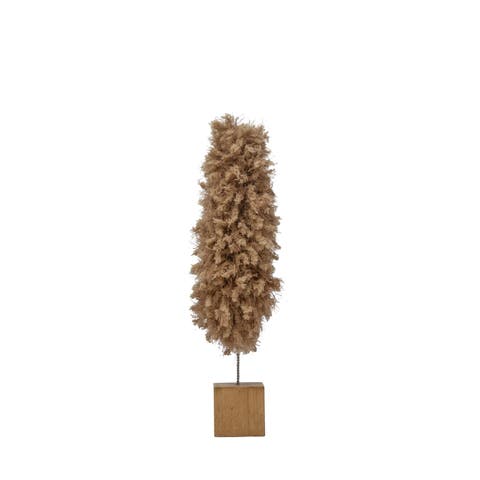 Fabric Yarn Tree with Wood Base