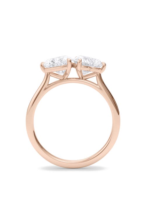 Hautecarat Lab Grown Diamond Twin Heart Ring