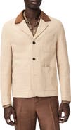 John Varvatos Barnes Cotton Jacket with Suede Collar