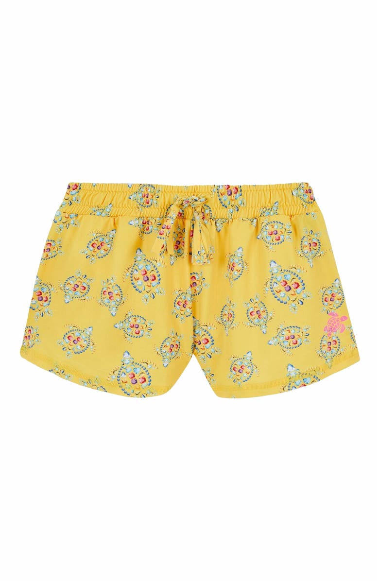 Vilebrequin Kids' Vendôme Turtles UV Protection Shorts, Main, color, Maïs