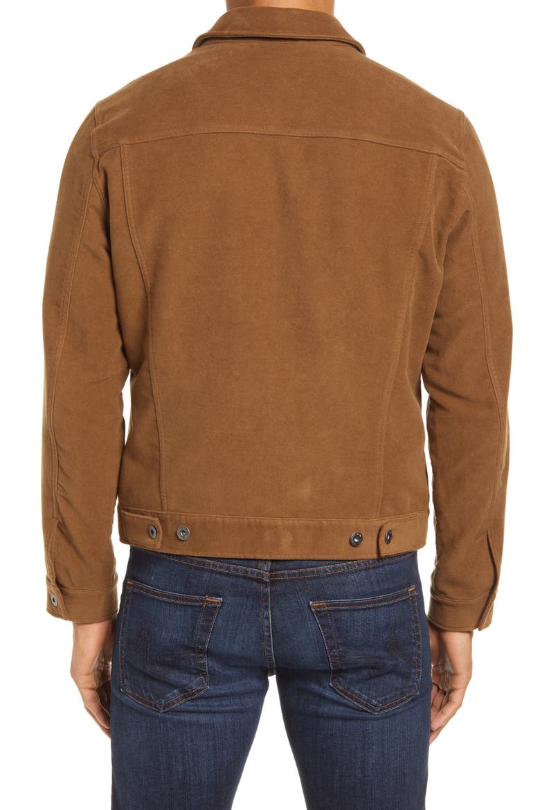 Trucker Jacket, Alternate, color, BROWN MOLESKIN