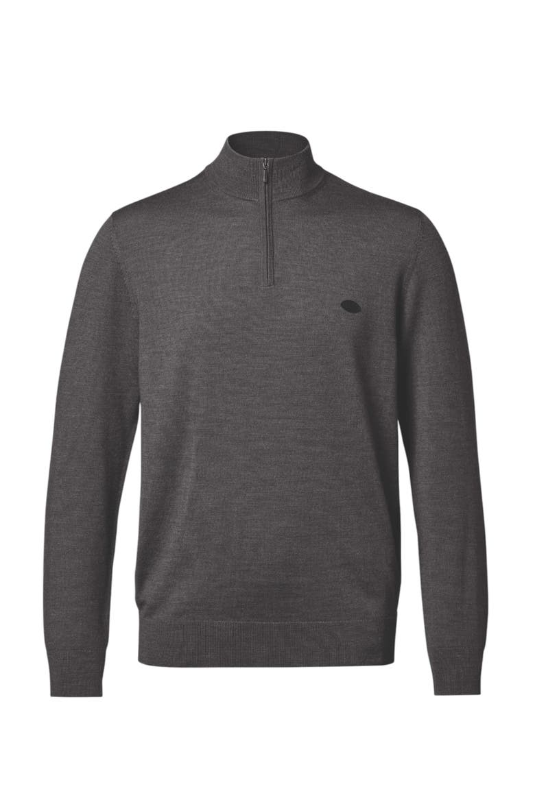 New York Jets Merino Zip Neck Sweater, Alternate, color, Grey