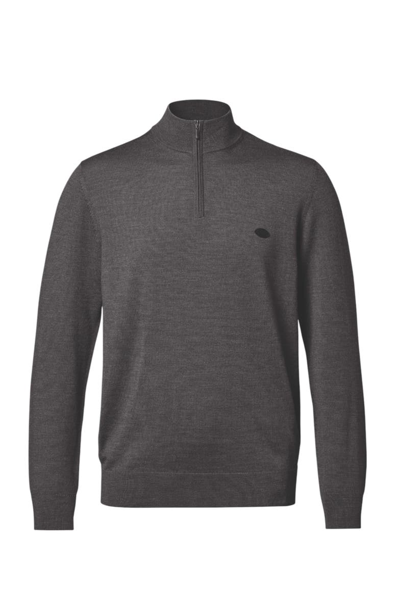 Charles Tyrwhitt New York Jets Merino Zip Neck Sweater, Alternate, color, Grey