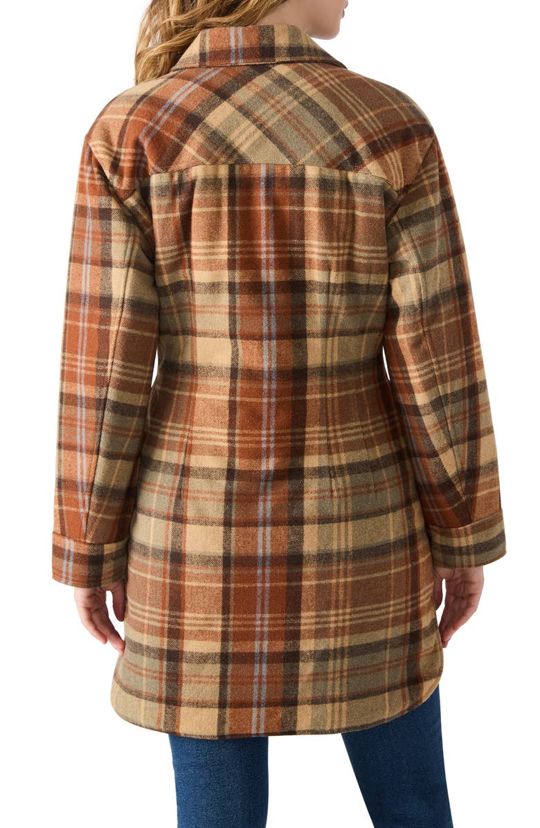 Steve Madden Olea Plaid Coat, Alternate, color, Plaid