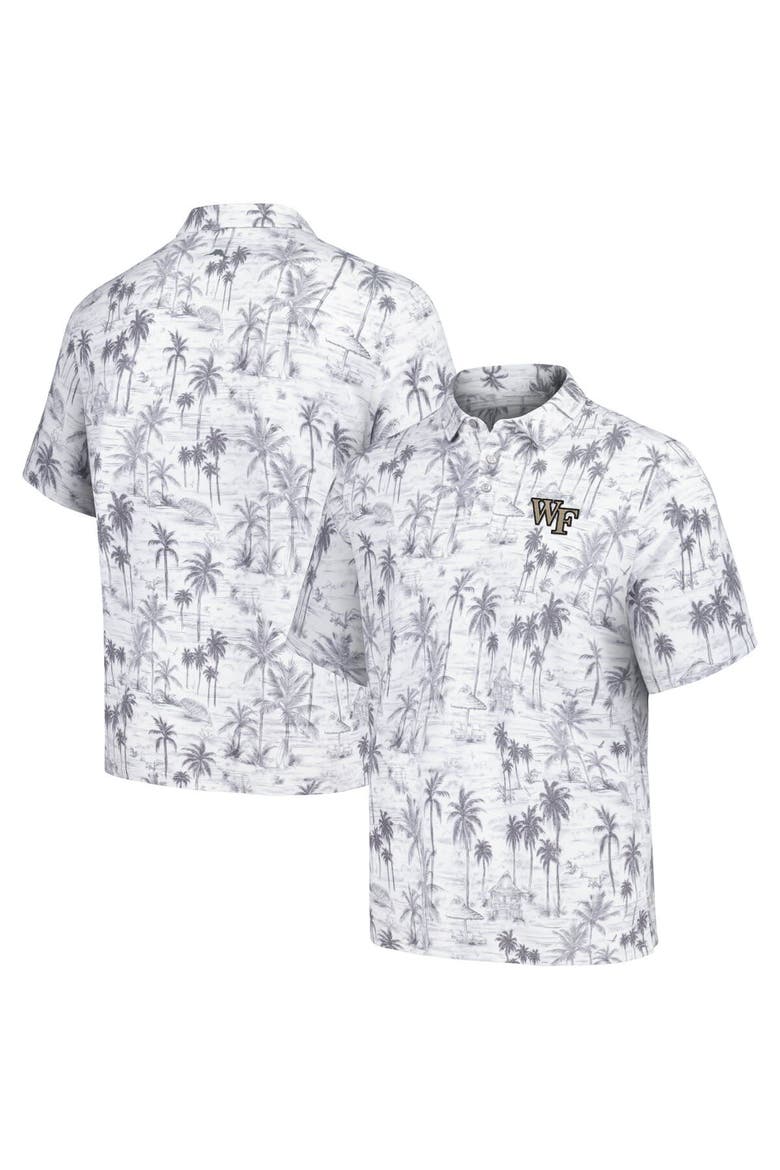 Men's Tommy Bahama Gray Wake Forest Demon Deacons Sport Cabana Shores IslandZone Tri-Blend Polo, Main, color, Gray