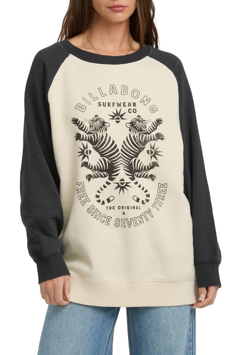 Emmers Raglan Sleeve Sweatshirt, Main, color, BLACK SANDS
