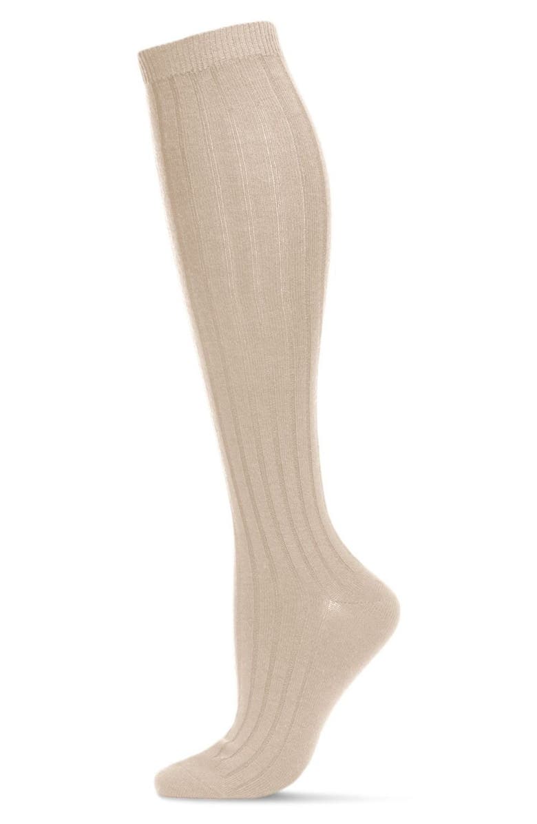 MeMoi Soft Rib Knee High Socks, Main, color, 