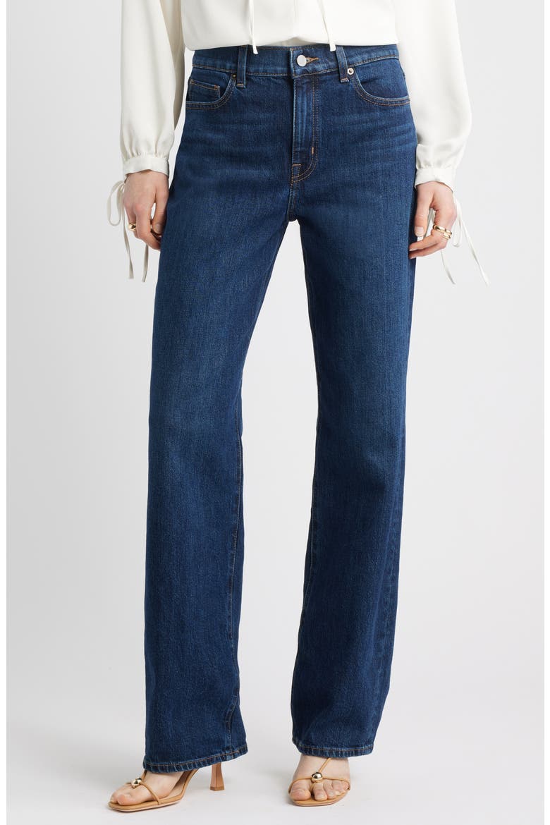High Waist Straight Leg Jeans, Main, color, ELLIOT WASH